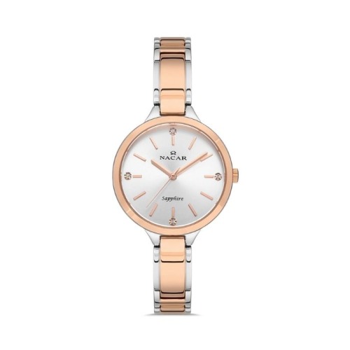 Nacar NC36-391035-ESM Çelik-Pembe Metal Kadın Kol Saati
